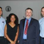 Joxelle Velazquez, Mayra Lebron, Mike Nolan (nuevo director del Observatorio de Arecibo), y  Eddie Irizarry.