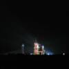 Vista nocturna de la plataforma de lanzamiento. Foto por Eddie Irizarry (Sociedad de Astronomia del Caribe).