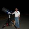 Dr.Efrain Vidal, vice-presidente de la Sociedad de Astronomia del Caribe, con su telescopio Meade de 12" de diametro.