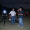 El Dr.Efrain Vidal junto a Joaquin Perez durante una de las Noches de Observacion. 