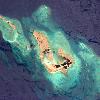 Islas con corales en el Mar Rojo, Africa.  Captada el sábado 20 de marzo del 2010.