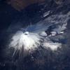 El famoso Monte Fuji ,  en Japón, visto desde el espacio.  Foto captada el martes 30 de marzo del 2010.